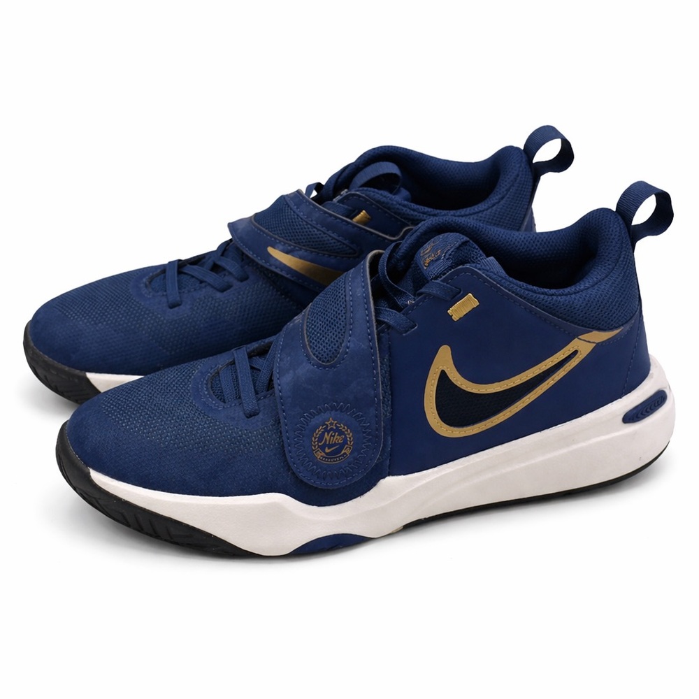 Nike Kids Navy and Gold Sneakers 5.5Y worn once